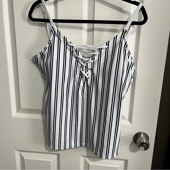 Nautica Stripe Swim top Xl - Picture 1 of 6